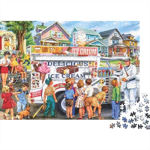 Lebendiger Markt Puzzle 500-teilige Schwer Puzzle Spielzeug Lernspiel Impossible Herausforderungsspielzeug Für Erwachsene Und Kinder Ab 14 Jahren 500pcs (52x38cm) von PXBDUASIE