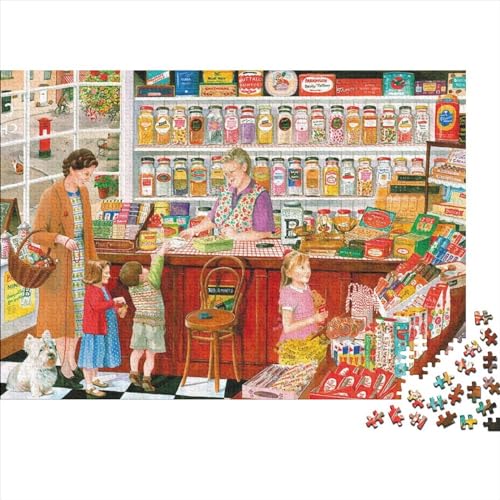 Lebensmittelgeschäft Puzzles 1000-teilige Schwer Puzzle Spielzeug Lernspiel Impossible Herausforderungsspielzeug Für Erwachsene Und Kinder in Bewährter 1000pcs (75x50cm) von PXBDUASIE