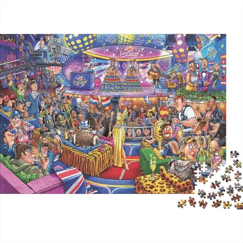 Lied und Tanz Puzzle 500 Teile Schwer Puzzle Spielzeug Pädagogisches Spiel Impossible Herausforderungsspielzeug Für Erwachsene Kinder 500pcs (52x38cm) von PXBDUASIE