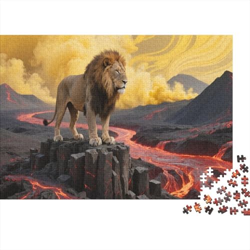 LöwenPuzzles 500 Teile Schwer Puzzle Spielzeug Pädagogisches Spiel Impossible Herausforderung Spielzeug Für Erwachsene Und Kinder in Bewährter 500pcs (52x38cm) von PXBDUASIE