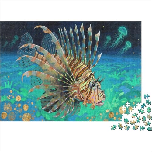 LöwenfischPuzzle 500 Teile Schwer Puzzle Spielzeug Lernspiel Impossible Herausforderung Spielzeug Für Erwachsene Und Kinder Ab 12 Jahren 500pcs (52x38cm) von PXBDUASIE