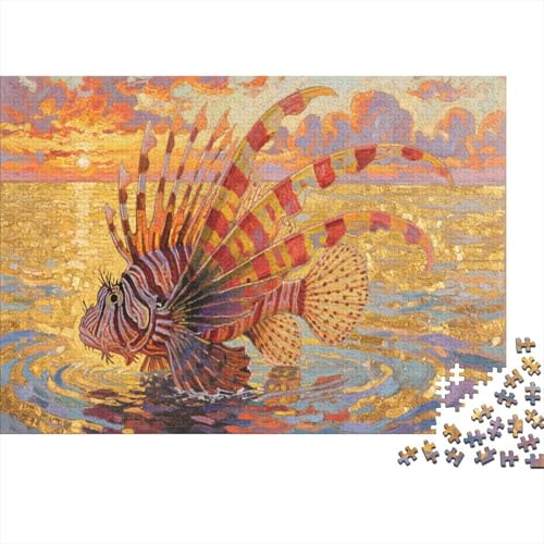 LöwenfischPuzzles 300 Teile Schwer Puzzle Spielzeug Pädagogisches Spiel Impossible Herausforderung Spielzeug Für Erwachsene Und Kinder in Bewährter 300pcs (40x28cm) von PXBDUASIE