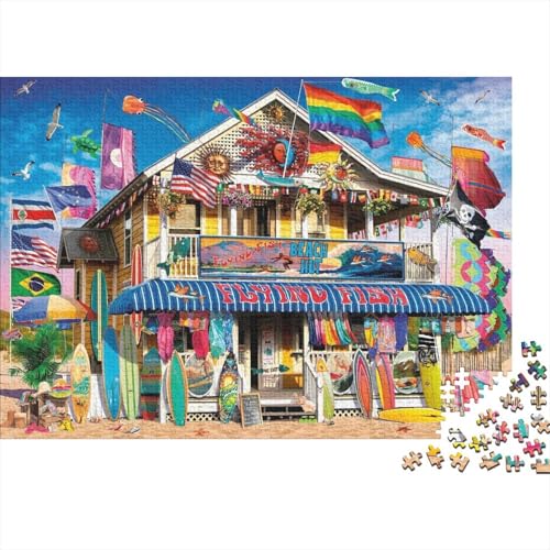Meeresgeschäft Puzzle 300-teilige Schwer Puzzle Spielzeug Lernspiel Impossible Herausforderungsspielzeug Für Erwachsene Und Kinder Ab 12 Jahren 300pcs (40x28cm) von PXBDUASIE