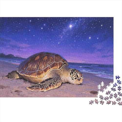 MeeresschildkrötePuzzle 300 Teile Schwer Puzzle Spielzeug Lernspiel Impossible Herausforderung Spielzeug Für Erwachsene Und Kinder Ab 14 Jahren 300pcs (40x28cm) von PXBDUASIE