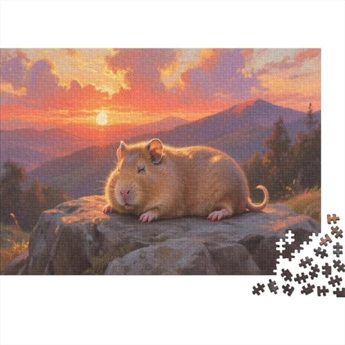 MeeresschweinPuzzles 500 Teile Schwer Puzzle Spielzeug Lernspiel Impossible Herausforderungsspielzeug Für Erwachsene Und Kinder Ab 14 Jahren 500pcs (52x38cm) von PXBDUASIE