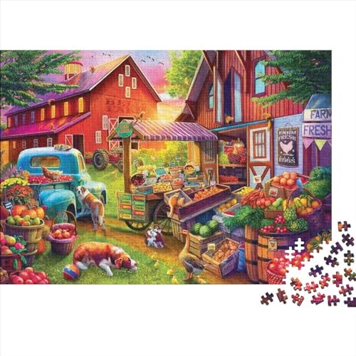 Obstladen Puzzles 1000 Teile Schwer Puzzle Spielzeug Lernspiel Impossible Herausforderungsspielzeug Für Erwachsene Und Kinder Ab 12 Jahren 1000pcs (75x50cm) von PXBDUASIE