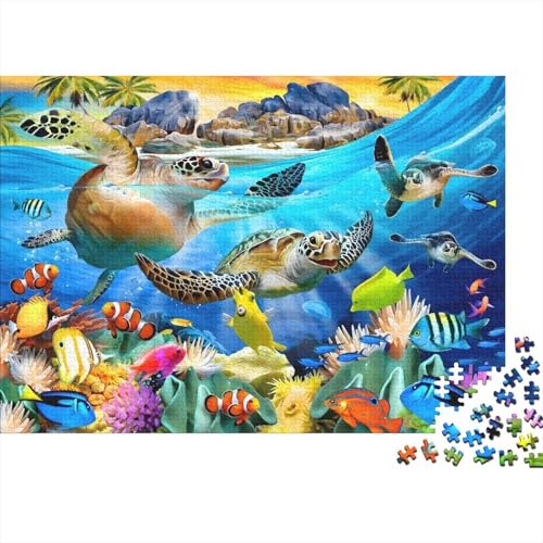 Ocean World Puzzle 1000-teilige Schwer Puzzle Spielzeug Lernspiel Impossible Herausforderung Spielzeug Für Erwachsene Und Kinder in Bewährter 1000pcs (75x50cm) von PXBDUASIE