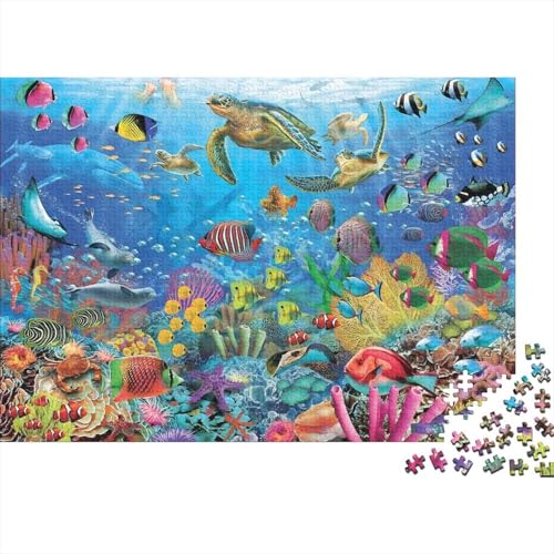 Ocean World Puzzles 1000 Teile Schwer Puzzle Spielzeug Pädagogisches Spiel Impossible Herausforderungsspielzeug Für Erwachsene Und Kinder in Bewährter 1000pcs (75x50cm) von PXBDUASIE