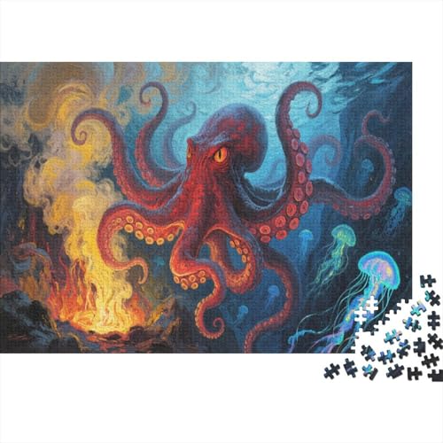 OktopusPuzzles 300 Teile Schwer Puzzle Spielzeug Pädagogisches Spiel Impossible Herausforderung Spielzeug Für Erwachsene Und Kinder Ab 12 Jahren 300pcs (40x28cm) von PXBDUASIE