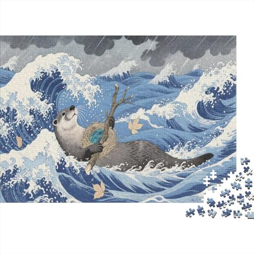 OtterPuzzles 1000 Teile Schwer Puzzle Spielzeug Lernspiel Impossible Herausforderungsspielzeug Für Erwachsene Und Kinder in Bewährter 1000pcs (75x50cm) von PXBDUASIE