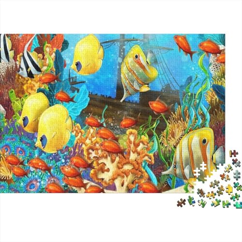 Ozeanwelt Puzzle 500 Teile Schwer Puzzle Spielzeug Pädagogisches Spiel Impossible Herausforderungsspielzeug Für Erwachsene Und Kinder in Bewährter 500pcs (52x38cm) von PXBDUASIE