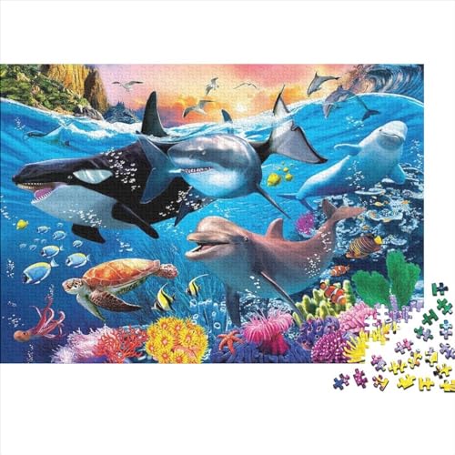 OzeanweltPuzzle 1000 Teile Schwer Puzzle Spielzeug Pädagogisches Spiel Impossible Herausforderungsspielzeug Für Erwachsene Und Kinder in Bewährter 1000pcs (75x50cm) von PXBDUASIE