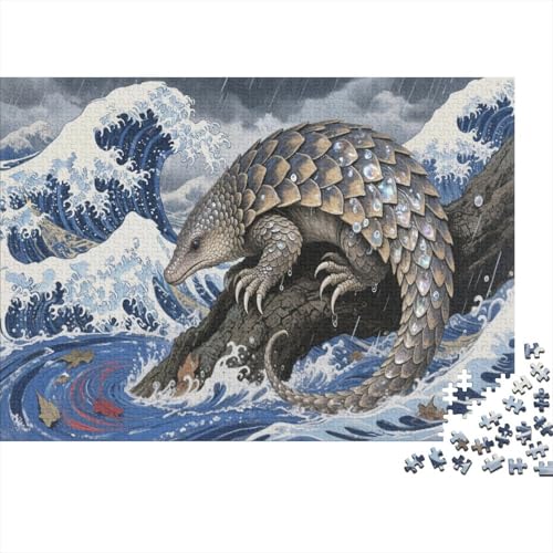 PangolinPuzzle 300-teilige Schwer Puzzle Spielzeug Lernspiel Impossible Herausforderung Spielzeug Für Erwachsene Und Kinder Ab 14 Jahren 300pcs (40x28cm) von PXBDUASIE