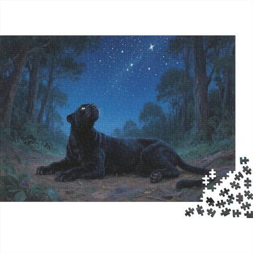 PantherPuzzle 1000 Teile Schwer Puzzle Spielzeug Pädagogisches Spiel Impossible Herausforderung Spielzeug Für Erwachsene Und Kinder Ab 12 Jahren 1000pcs (75x50cm) von PXBDUASIE