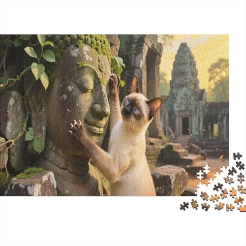 Persische KatzePuzzles 300 Teile Schwer Puzzle Spielzeug Pädagogisches Spiel Impossible Herausforderungsspielzeug Für Erwachsene Und Kinder in Bewährter 300pcs (40x28cm) von PXBDUASIE