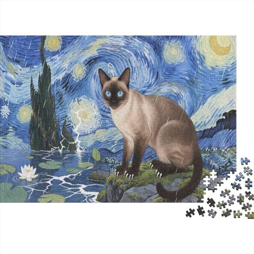 Persische KatzePuzzles 500-teilige Schwer Puzzle Spielzeug Lernspiel Impossible Herausforderungsspielzeug Für Erwachsene Kinder 500pcs (52x38cm) von PXBDUASIE