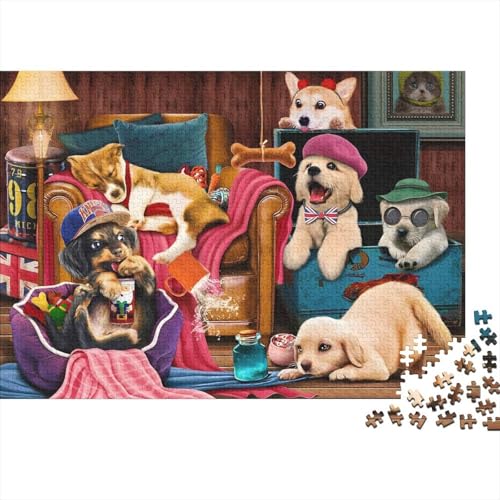 Pet Group Puzzle 300 Teile Schwer Puzzle Spielzeug Pädagogisches Spiel Impossible Herausforderungsspielzeug Für Erwachsene Und Kinder in Bewährter 300pcs (40x28cm) von PXBDUASIE