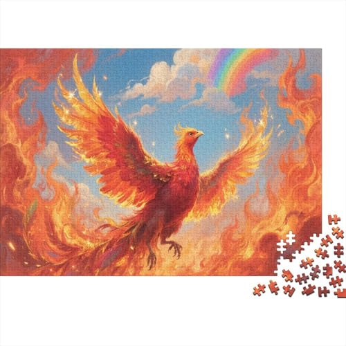 Phoenix Puzzle 500 Teile Schwer Puzzle Spielzeug Lernspiel Impossible Herausforderungsspielzeug Für Erwachsene Und Kinder Ab 14 Jahren 500pcs (52x38cm) von PXBDUASIE