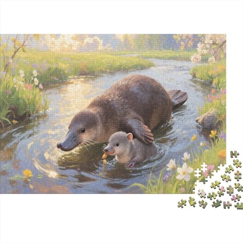 PlatypusPuzzle 300 Teile Schwer Puzzle Spielzeug Lernspiel Impossible Herausforderungsspielzeug Für Erwachsene Und Kinder Ab 12 Jahren 300pcs (40x28cm) von PXBDUASIE