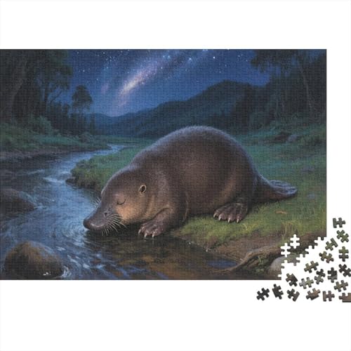 PlatypusPuzzle 300-teilige Schwer Puzzle Spielzeug Pädagogisches Spiel Impossible Herausforderungsspielzeug Für Erwachsene Kinder 300pcs (40x28cm) von PXBDUASIE
