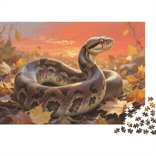 Python Puzzle 1000 Teile Schwer Puzzle Spielzeug Lernspiel Impossible Herausforderungsspielzeug Für Erwachsene Und Kinder Ab 12 Jahren 1000pcs (75x50cm) von PXBDUASIE