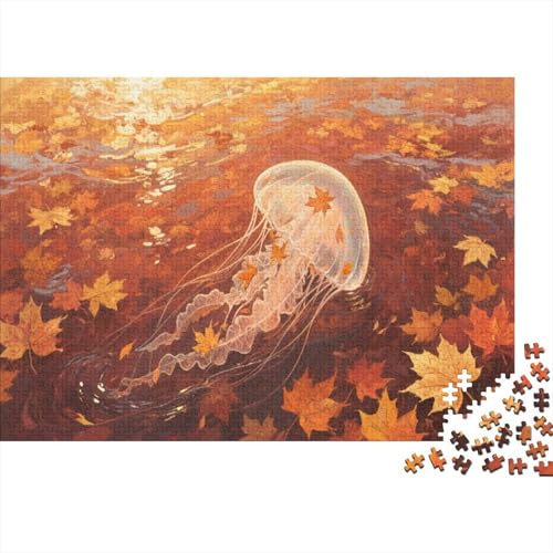 QuallenPuzzles 300 Teile Schwer Puzzle Spielzeug Lernspiel Impossible Herausforderung Spielzeug Für Erwachsene Und Kinder Ab 14 Jahren 300pcs (40x28cm) von PXBDUASIE