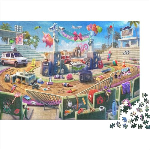 Rockmusik Puzzle 1000 Teile Schwer Puzzle Spielzeug Lernspiel Impossible Herausforderungsspielzeug Für Erwachsene Und Kinder Ab 14 Jahren 1000pcs (75x50cm) von PXBDUASIE