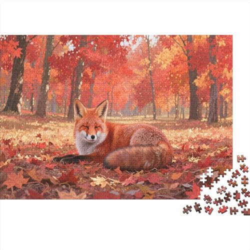 Roter FuchsPuzzles 1000 Teile Schwer Puzzle Spielzeug Lernspiel Impossible Herausforderungsspielzeug Für Erwachsene Und Kinder Ab 12 Jahren 1000pcs (75x50cm) von PXBDUASIE