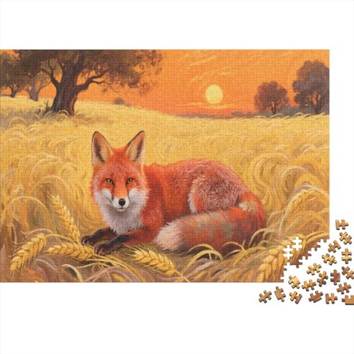 Roter FuchsPuzzles 300 Teile Schwer Puzzle Spielzeug Lernspiel Impossible Herausforderungsspielzeug Für Erwachsene Und Kinder in Bewährter 300pcs (40x28cm) von PXBDUASIE