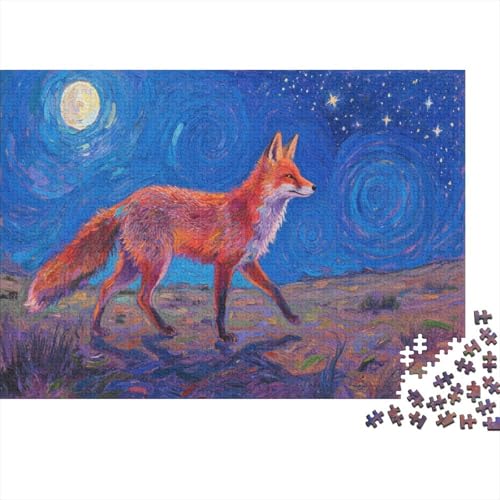 Roter FuchsPuzzles 500 Teile Schwer Puzzle Spielzeug Pädagogisches Spiel Impossible Herausforderungsspielzeug Für Erwachsene Und Kinder in Bewährter 500pcs (52x38cm) von PXBDUASIE