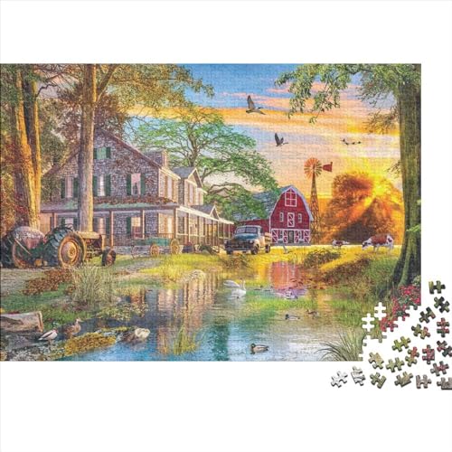 Ruhige Zeit Puzzle 1000 Teile Schwer Puzzle Spielzeug Lernspiel Impossible Herausforderung Spielzeug Für Erwachsene Kinder 1000pcs (75x50cm) von PXBDUASIE