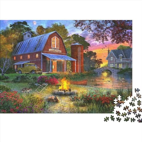 Ruhige Zeit Puzzle 1000 Teile Schwer Puzzle Spielzeug Lernspiel Impossible Herausforderung Spielzeug Für Erwachsene Und Kinder Ab 12 Jahren 1000pcs (75x50cm) von PXBDUASIE