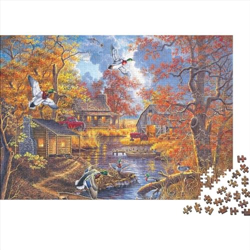Ruhige Zeit Puzzles 300 Teile Schwer Puzzle Spielzeug Lernspiel Impossible Herausforderung Spielzeug Für Erwachsene Und Kinder Ab 14 Jahren 300pcs (40x28cm) von PXBDUASIE