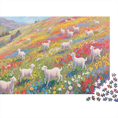 SchafePuzzle 300-teilige Schwer Puzzle Spielzeug Pädagogisches Spiel Impossible Herausforderungsspielzeug Für Erwachsene Kinder 300pcs (40x28cm) von PXBDUASIE