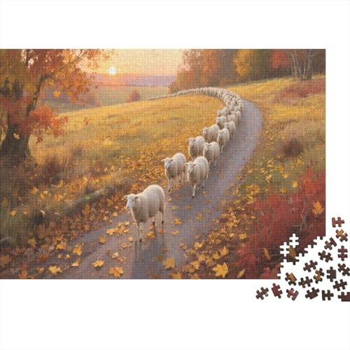 SchafePuzzle 500 Teile Schwer Puzzle Spielzeug Lernspiel Impossible Herausforderung Spielzeug Für Erwachsene Und Kinder Ab 14 Jahren 500pcs (52x38cm) von PXBDUASIE