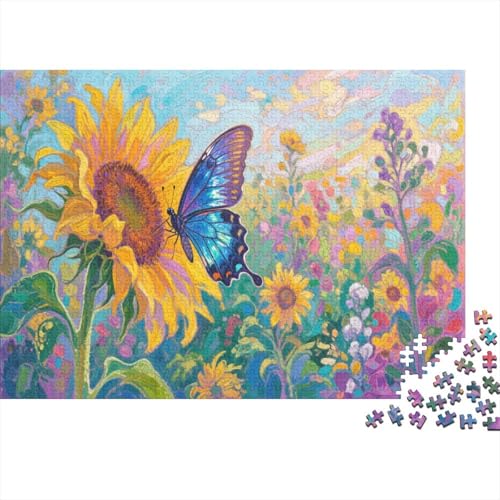 Schmetterling Puzzle 500 Teile Schwer Puzzle Spielzeug Lernspiel Impossible Herausforderungsspielzeug Für Erwachsene Kinder 500pcs (52x38cm) von PXBDUASIE