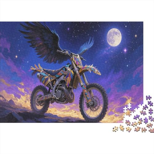 SchmutzfahrradPuzzle 300-teilige Schwer Puzzle Spielzeug Lernspiel Impossible Herausforderung Spielzeug Für Erwachsene Kinder 300pcs (40x28cm) von PXBDUASIE