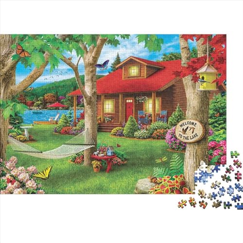 Seelandschaft Puzzles 300 Teile Schwer Puzzle Spielzeug Pädagogisches Spiel Impossible Herausforderung Spielzeug Für Erwachsene Und Kinder Ab 14 Jahren 300pcs (40x28cm) von PXBDUASIE