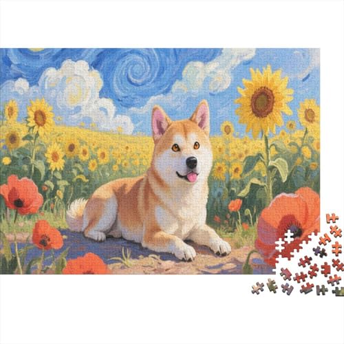 Shiba InuPuzzle 300 Teile Schwer Puzzle Spielzeug Lernspiel Impossible Herausforderung Spielzeug Für Erwachsene Kinder 300pcs (40x28cm) von PXBDUASIE