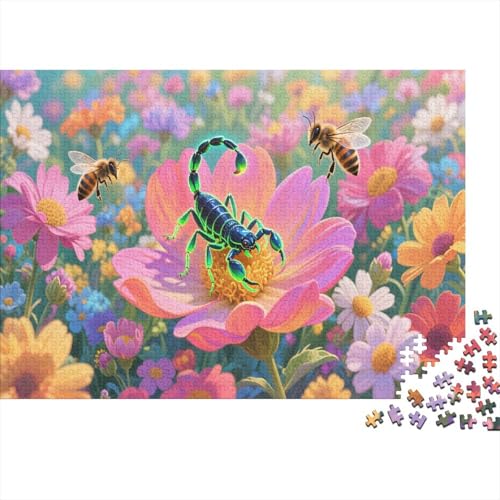 Skorpion Puzzle 300 Teile Schwer Puzzle Spielzeug Pädagogisches Spiel Impossible Herausforderungsspielzeug Für Erwachsene Kinder 300pcs (40x28cm) von PXBDUASIE
