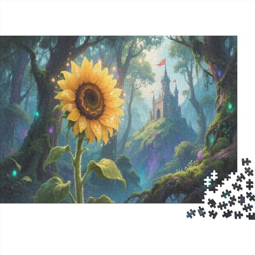 SonnenblumenPuzzle 1000 Teile Schwer Puzzle Spielzeug Lernspiel Impossible Herausforderungsspielzeug Für Erwachsene Und Kinder Ab 14 Jahren 1000pcs (75x50cm) von PXBDUASIE