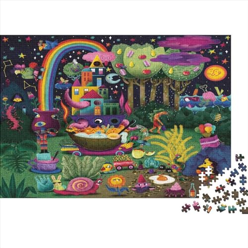 Spaß Collage Puzzle 1000-teilige Schwer Puzzle Spielzeug Lernspiel Impossible Herausforderung Spielzeug Für Erwachsene Und Kinder Ab 12 Jahren 1000pcs (75x50cm) von PXBDUASIE