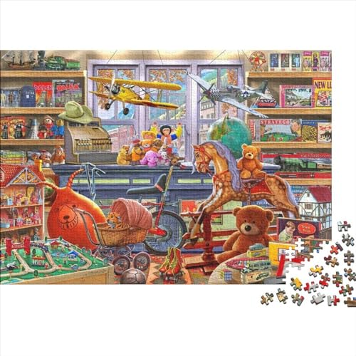 Spielzeugladen(Puzzle 500 Teile Schwer Puzzle Spielzeug Pädagogisches Spiel Impossible Herausforderung Spielzeug Für Erwachsene Und Kinder Ab 14 Jahren 500pcs (52x38cm) von PXBDUASIE