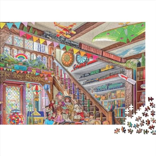 SpielzeugladenPuzzle 1000 Teile Schwer Puzzle Spielzeug Lernspiel Impossible Herausforderungsspielzeug Für Erwachsene Und Kinder Ab 12 Jahren 1000pcs (75x50cm) von PXBDUASIE