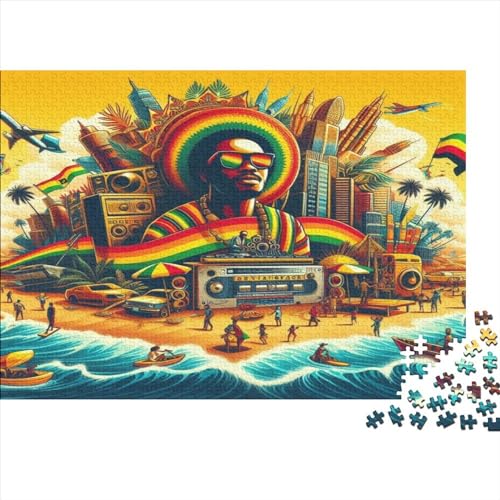 Strandparty Puzzle 1000-teilige Schwer Puzzle Spielzeug Lernspiel Impossible Herausforderung Spielzeug Für Erwachsene Und Kinder Ab 12 Jahren 1000pcs (75x50cm) von PXBDUASIE