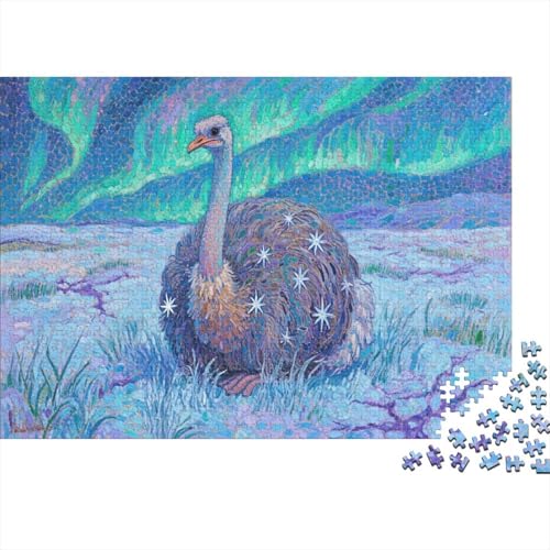 StraußPuzzles 300 Teile Schwer Puzzle Spielzeug Pädagogisches Spiel Impossible Herausforderungsspielzeug Für Erwachsene Und Kinder Ab 14 Jahren 300pcs (40x28cm) von PXBDUASIE