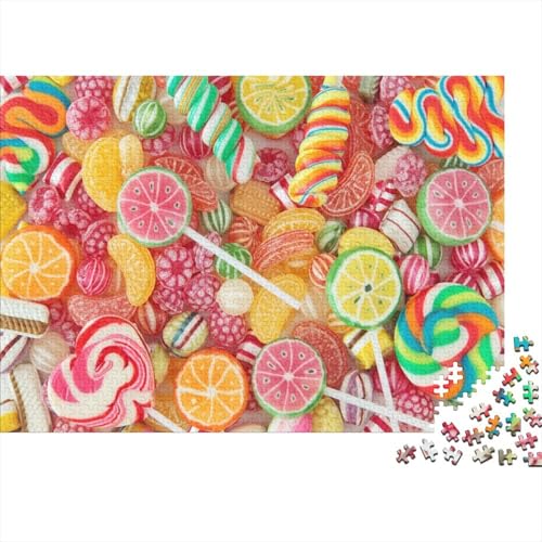 Süßigkeiten Tag Puzzle 300-teilige Schwer Puzzle Spielzeug Lernspiel Impossible Herausforderung Spielzeug Für Erwachsene Kinder 300pcs (40x28cm) von PXBDUASIE