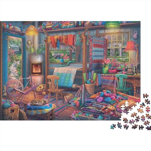 Textilien Puzzle 1000-teilige Schwer Puzzle Spielzeug Lernspiel Impossible Herausforderung Spielzeug Für Erwachsene Und Kinder in Bewährter 1000pcs (75x50cm) von PXBDUASIE