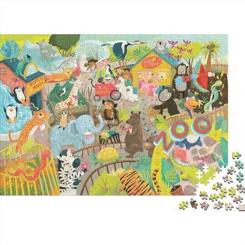 Tierparadies Puzzles 1000 Teile Schwer Puzzle Spielzeug Pädagogisches Spiel Impossible Herausforderung Spielzeug Für Erwachsene Und Kinder Ab 14 Jahren 1000pcs (75x50cm) von PXBDUASIE