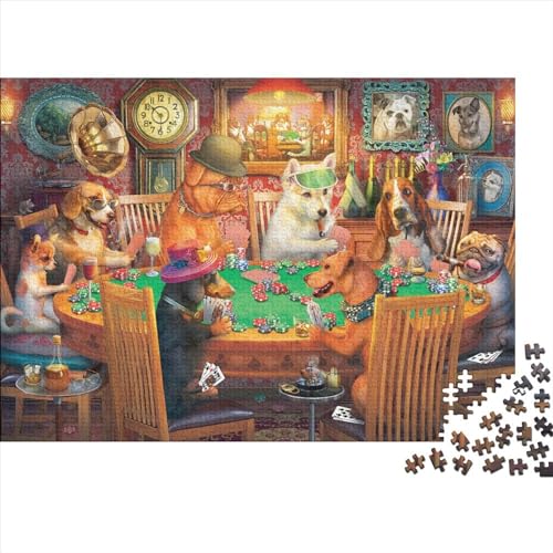 Tierparty Puzzles 500-teilige Schwer Puzzle Spielzeug Lernspiel Impossible Herausforderungsspielzeug Für Erwachsene Kinder 500pcs (52x38cm) von PXBDUASIE